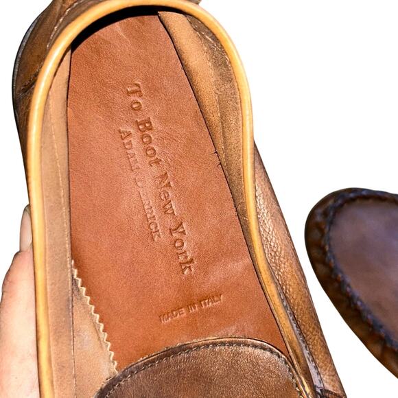 To Boot New York Shoes Mens Size 13 Brown Leather Driving Loafer Slip On - Picture 6 of 8
